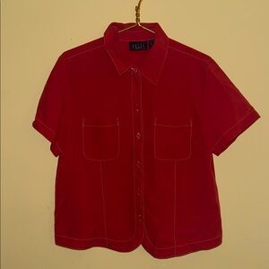 Crazy Horse Women’s Red Button Down